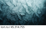 Delicate frost patterns create a mesmerizing icy leaf design on a windowpane, AI. Стоковое AI-изображение, AI-художник Сергей Старуш / Фотобанк Лори