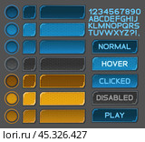 Interface buttons set for space games or apps. Стоковая иллюстрация, иллюстратор Светлана Широкова / Фотобанк Лори
