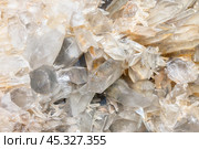 Rock crystal natural structure, a druse of crystals close-up photo. Стоковое фото, фотограф EugeneSergeev / Фотобанк Лори