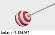 Arrow and target on white background. Isolated 3D illustration. Стоковая анимация, аниматор Ильин Сергей / Фотобанк Лори