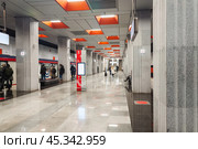 Станция "Новаторская" Московского метрополитена Троицкой линии. Редакционное фото, фотограф Алёшина Оксана / Фотобанк Лори