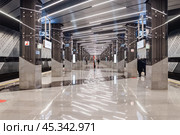 Станция "Тютчевская" Московского метрополитена Троицкой линии. Редакционное фото, фотограф Алёшина Оксана / Фотобанк Лори