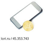 Photo Golden Bitcoin. Стоковое фото, фотограф Сергей Толмачёв / Фотобанк Лори