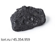 Natural wood charcoal Isolated on white. Стоковое фото, фотограф Сергей Толмачёв / Фотобанк Лори