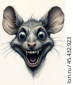 Portrait of a mouse monster. Стоковое AI-изображение, AI-художник RamA / Фотобанк Лори