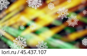 Christmas snowflake background. Стоковое видео, видеограф Михаил Коханчиков / Фотобанк Лори