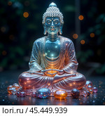 The Diamond Buddha. Стоковое AI-изображение, AI-художник RamA / Фотобанк Лори