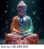 The Meditating Buddha. Стоковое AI-изображение, AI-художник RamA / Фотобанк Лори