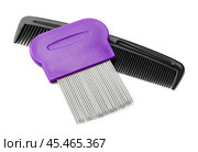 Multiple lice combs with multiple fine teeth for effective lice removal and scalp care. Стоковое фото, фотограф Сергей Толмачёв / Фотобанк Лори