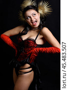 Sexy moulin rouge girl wearing hot lingerie. Стоковое фото, фотограф Андрей Аркуша / Фотобанк Лори