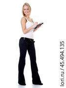 Full length portrait of a student. Стоковое фото, фотограф Андрей Аркуша / Фотобанк Лори
