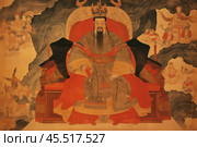 Chinese Emperor seated on a throne. Стоковое AI-изображение, AI-художник Михаил Коханчиков / Фотобанк Лори