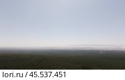 Haze gently enveloping a tranquil forest landscape. Стоковое видео, видеограф Данил Руденко / Фотобанк Лори