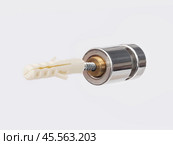 Fastener for glass and mirrors isolated on white background. Стоковое фото, фотограф Елена  Попкова / Фотобанк Лори