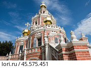 Церковь Покрова Пресвятой Богородицы в Филях. Москва. Россия (2024 год). Редакционное фото, фотограф E. O. / Фотобанк Лори