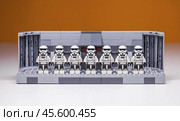 RUSSIA, SAMARA - November, 24, 2024: Lego Star Wars stormtrooper squad. Редакционное фото, фотограф Андрей Аркуша / Фотобанк Лори