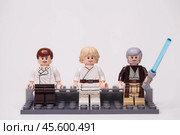 RUSSIA, May 16, 2018. Constructor Lego Star Wars. Various mini-figures from different episodes of the saga. Редакционное фото, фотограф Андрей Аркуша / Фотобанк Лори