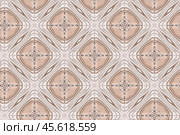 Beige and gray abstract background. template with geometric design. symmetric geometric ornaments in shape of rhombus. Стоковая иллюстрация, иллюстратор Константин Григорьев / Фотобанк Лори