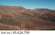 Aerial landscape of Atlas Mountains in Morocco. Стоковое видео, видеограф Михаил Коханчиков / Фотобанк Лори