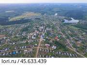 Уни на рассвете (Кировская область) - съемка с дрона (2024 год). Стоковое фото, фотограф Владислав Самошкин / Фотобанк Лори