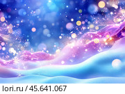 Зимний фон со снежинками. Space for text. Стоковое AI-изображение, AI-художник Щеголева Ольга / Фотобанк Лори