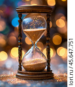 "Time is like sand" is a saying that means that time has no beginning and no end, it is endless and difficult to stop. Стоковое AI-изображение, AI-художник Сергей Елизарьев / Фотобанк Лори