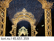 Краснодар. Праздничная иллюминация на улице города. Декоративные фигуры с неоновым освещением. Редакционное фото, фотограф Дорощенко Элла / Фотобанк Лори