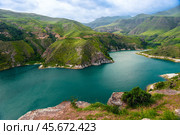 Picturesque view of the mountain lake Gizhgit with azure water. Caucasus. Стоковое фото, фотограф Константин Лабунский / Фотобанк Лори