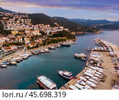Flying over resort city Kas. Turkey. Стоковое фото, фотограф Яков Филимонов / Фотобанк Лори