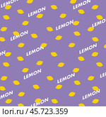 Lemon pattern - slices of citrus fruit N.8. Стоковая иллюстрация, иллюстратор Sanzhieva Agniya / Фотобанк Лори