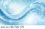 Snowflakes swirling around light blue winter background. Стоковое AI-изображение, AI-художник Юрий Поздников / Фотобанк Лори