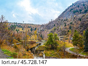 Селезащитная плотина Медео в Алма-Ате. Стоковое фото, фотограф Александр Тараканов / Фотобанк Лори