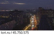 Город Дзержинск вечер. Стоковое видео, видеограф Sergey Alejseev / Фотобанк Лори