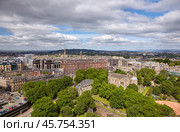 Aerial view of the historical center near Edinburgh Castle. Edinburgh. Scotland (2010 год). Стоковое фото, фотограф Сергей Пристяжнюк (Serg Zastavkin) / Фотобанк Лори