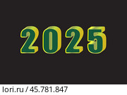 Цифры 2025 на темном фоне , баннер, открытка с Новым годом, место для текста. Стоковая иллюстрация, иллюстратор Римма Тельнова / Фотобанк Лори