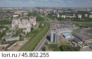 Казань - проспект Универсиады - аэросъемка 2022 года. Стоковое видео, видеограф Владислав Самошкин / Фотобанк Лори