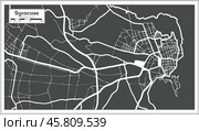 Syracuse Italy City Map in Black and White Color in Retro Style. Outline Map. Стоковая иллюстрация, иллюстратор Игорь Сорокин / Фотобанк Лори