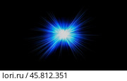 Energy shock wave: a blue shockwave that spreads from the center point, illuminating the entire black background. Стоковое AI-изображение, AI-художник Ирина Ручушкина / Фотобанк Лори