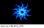Energy shock wave: a blue shockwave that spreads from the center point, illuminating the entire black background. Стоковое AI-изображение, AI-художник Ирина Ручушкина / Фотобанк Лори
