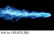 Energy shock wave: a blue shockwave that spreads from the center point, illuminating the entire black background. Стоковое AI-изображение, AI-художник Ирина Ручушкина / Фотобанк Лори