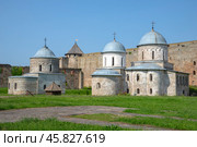 Старинные храмы Ивангородской крепости, Ленинградская область (2024 год). Стоковое фото, фотограф Анна Карасева / Фотобанк Лори