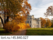 Петергоф Парк усадьбы "Знаменка". Осенний вид (2024 год). Редакционное фото, фотограф Литвяк Игорь / Фотобанк Лори
