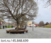 Торговая площадь в Дмитрове. Московская область, Россия (2024 год). Редакционное фото, фотограф Елена Коромыслова / Фотобанк Лори