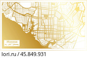 Manaus Brazil City Map in Retro Style in Golden Color. Outline Map. Стоковая иллюстрация, иллюстратор Игорь Сорокин / Фотобанк Лори