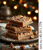 January 8th is Toffee Day. This sweet became popular back in the 17th century and was made, as now, from sugar, butter and milk. Стоковое AI-изображение, AI-художник Сергей Елизарьев / Фотобанк Лори