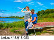 Семья на рыбалке (2015 год). Стоковое фото, фотограф Зобков Юрий / Фотобанк Лори