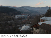 Дилижан, Армения. После заката солнца. Стоковое фото, фотограф Evgenia Shevardina / Фотобанк Лори