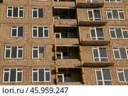 Строительство многоквартирного жилого дома. Стоковое фото, фотограф Илья Юрукин / Фотобанк Лори