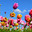 Multicolor tulips flowers on bright blue sky background. Spring background. Стоковое фото, фотограф Photolart / Фотобанк Лори