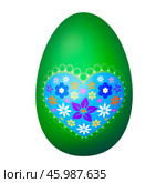 Easter holiday illustration. Easter egg. Egg and flowers. Пасхальная иллюстрация. Пасхальное яйцо. Яйцо и цветы. Стоковая иллюстрация, иллюстратор Александр Рыбалка / Фотобанк Лори